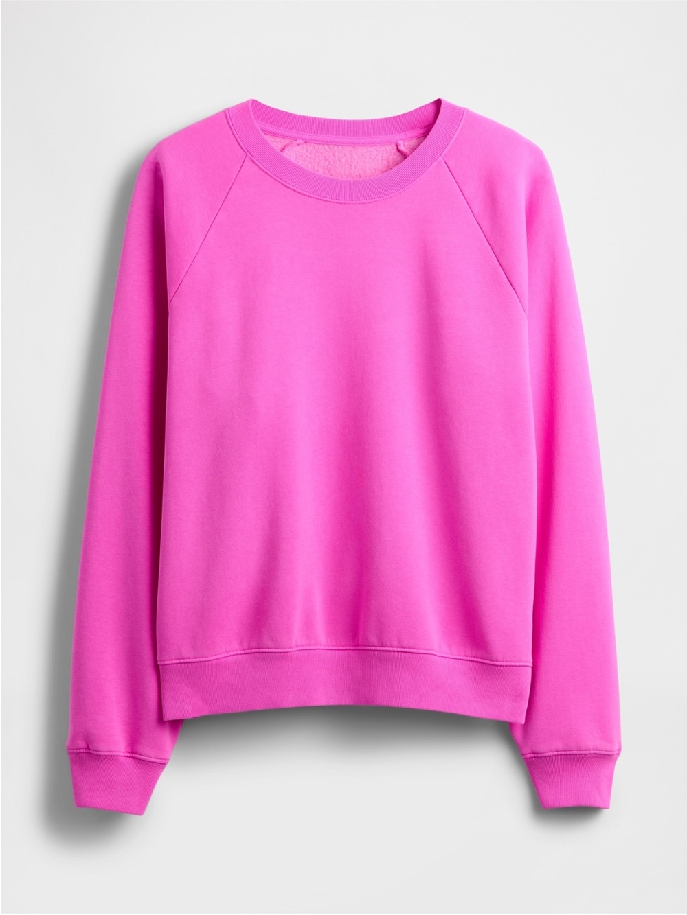 GAP Standout Pink Vintage Soft Raglan Crewneck Sweatshirt
